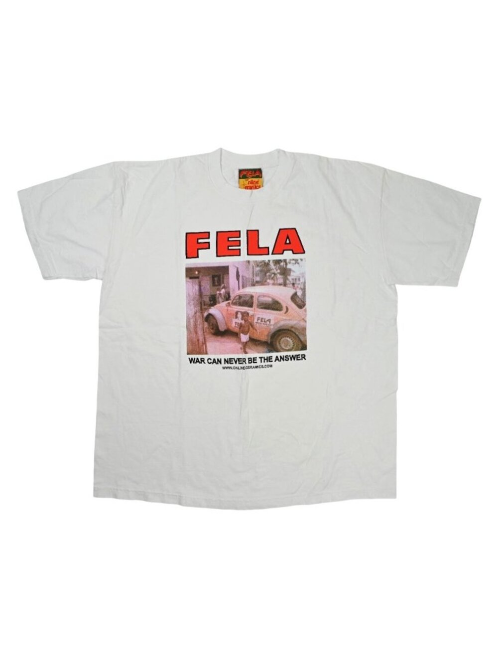 Online Ceramics x Fela Kuti War Can Never Be The Answer T-Shirt in White